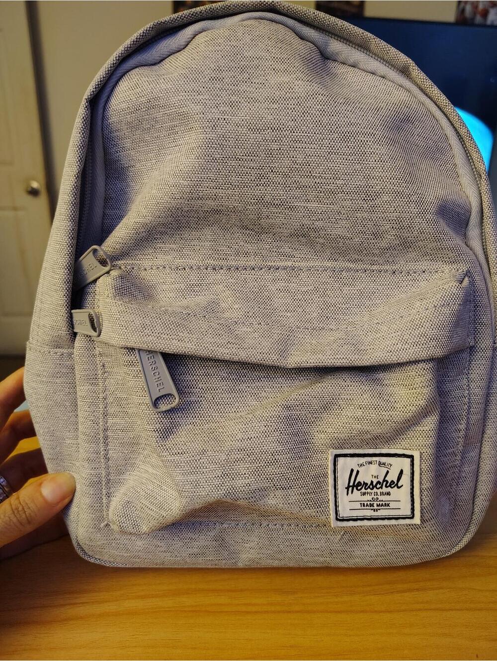 Herschel Supply Co Mini Backpack Gray Red Stripe Lining Small Daypack Bag
